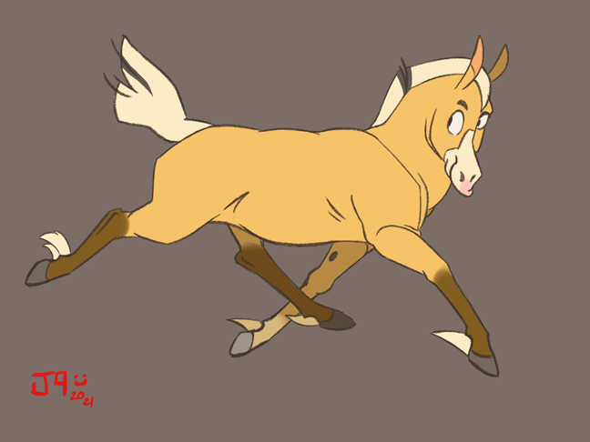 Horse animated in procreate